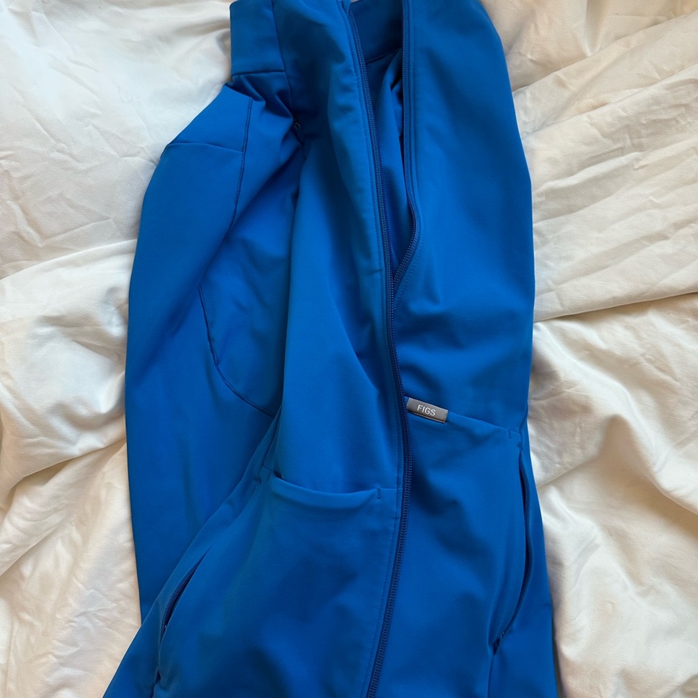 Royal Blue Figs On-Shift ContourKnit Jacket